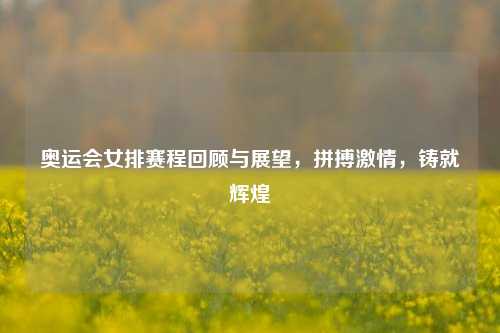 奥运会女排赛程回顾与展望，拼搏激情，铸就辉煌